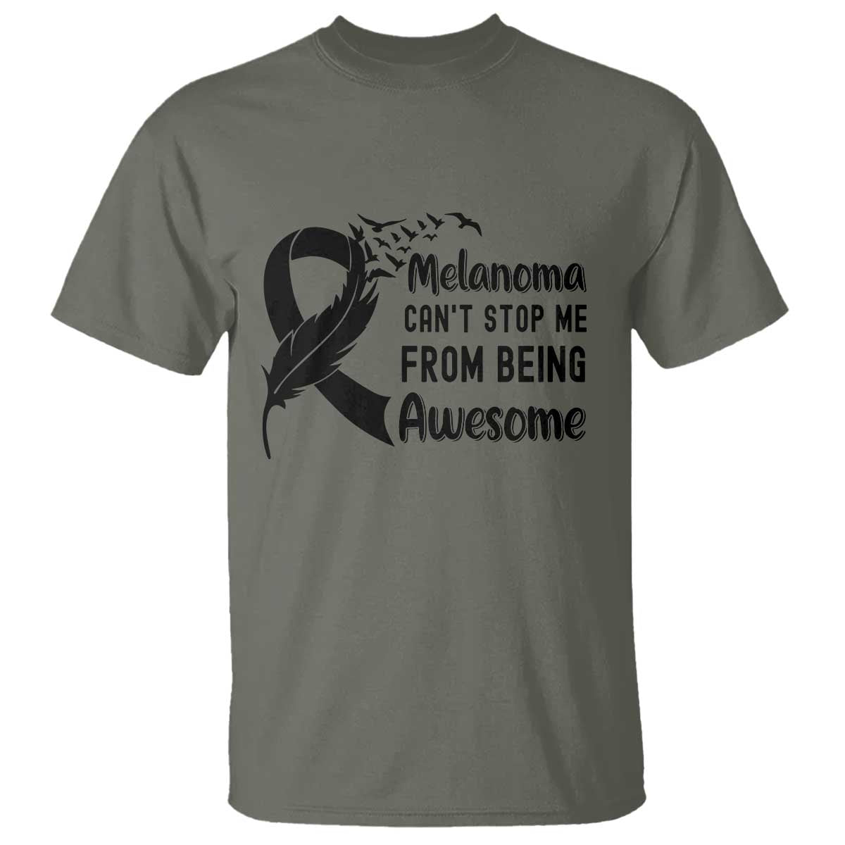Melanoma Cant Stop Me From Being Awesome T Shirt Support Squad Gift