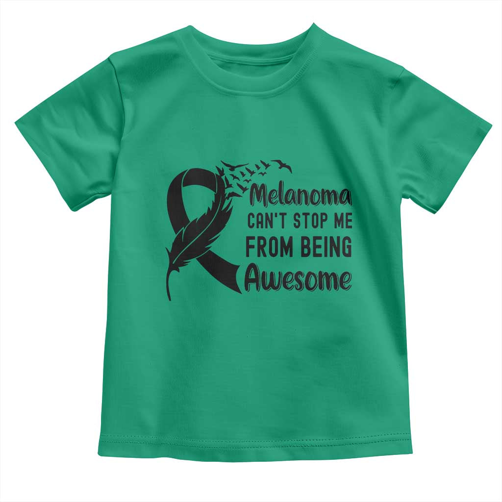 Melanoma Cant Stop Me From Being Awesome Toddler T Shirt Support Squad Gift