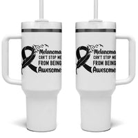 Melanoma Cant Stop Me From Being Awesome Tumbler With Handle Support Squad Gift