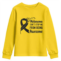 Melanoma Cant Stop Me From Being Awesome Youth Sweatshirt Support Squad Gift