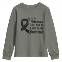 Melanoma Cant Stop Me From Being Awesome Youth Sweatshirt Support Squad Gift