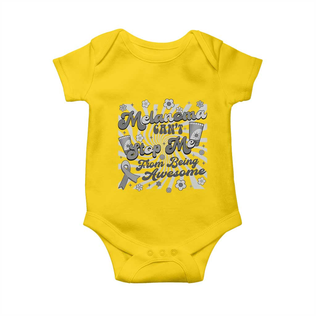 Melanoma Awareness Support Squad Baby Onesie Melanoma Can't Stop Me