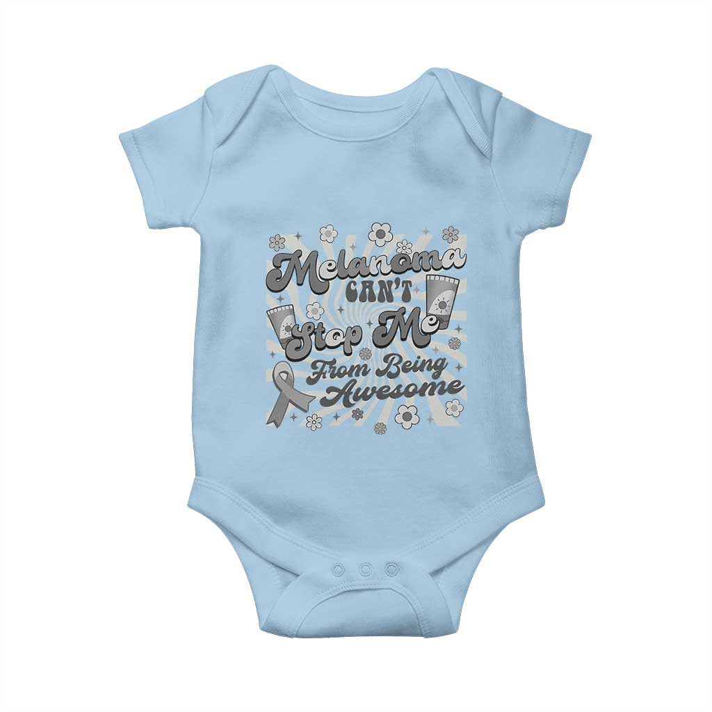 Melanoma Awareness Support Squad Baby Onesie Melanoma Can't Stop Me