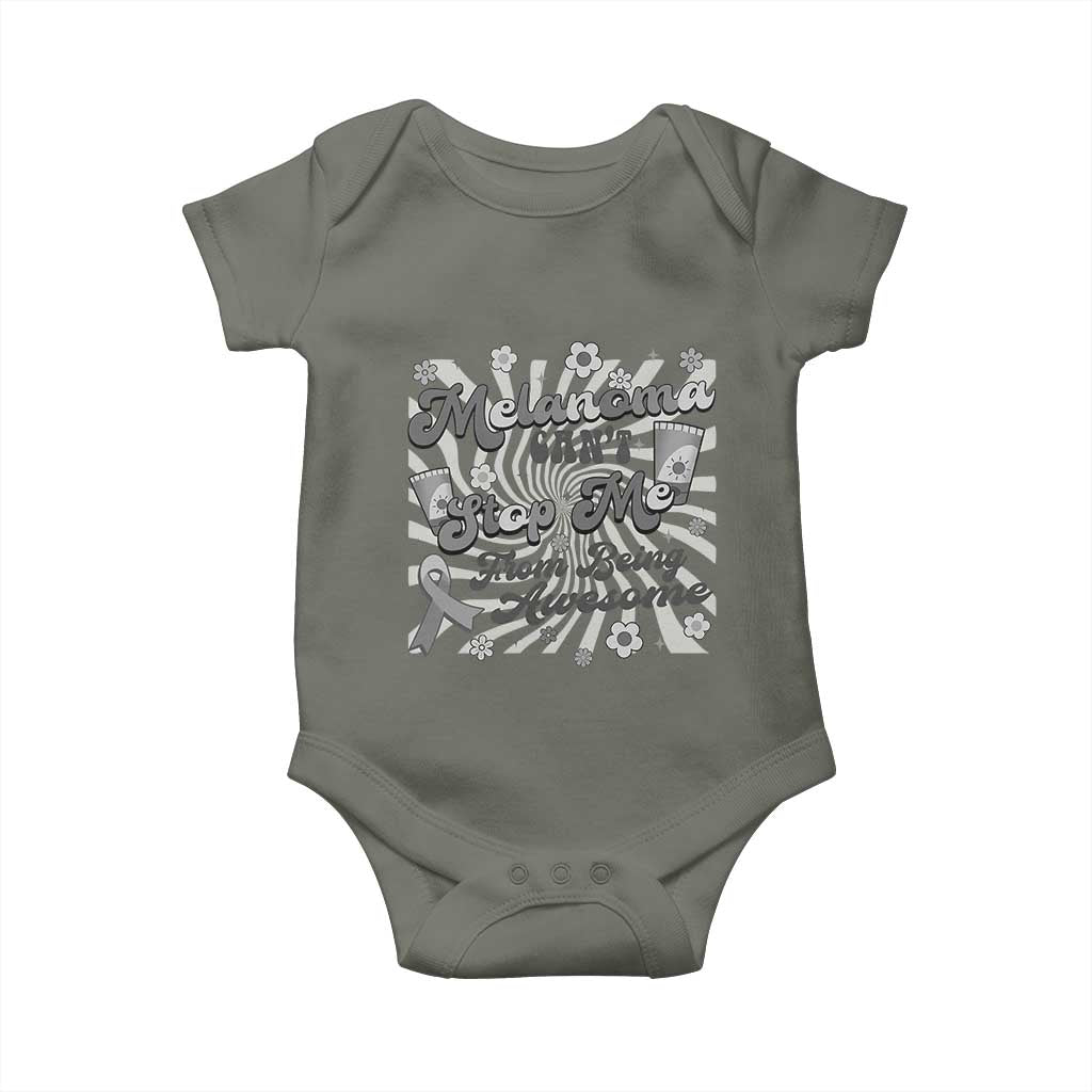 Melanoma Awareness Support Squad Baby Onesie Melanoma Can't Stop Me