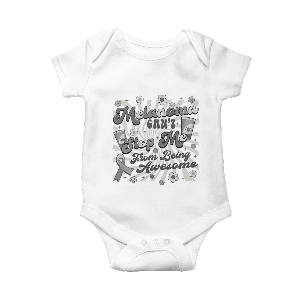 Melanoma Awareness Support Squad Baby Onesie Melanoma Can't Stop Me