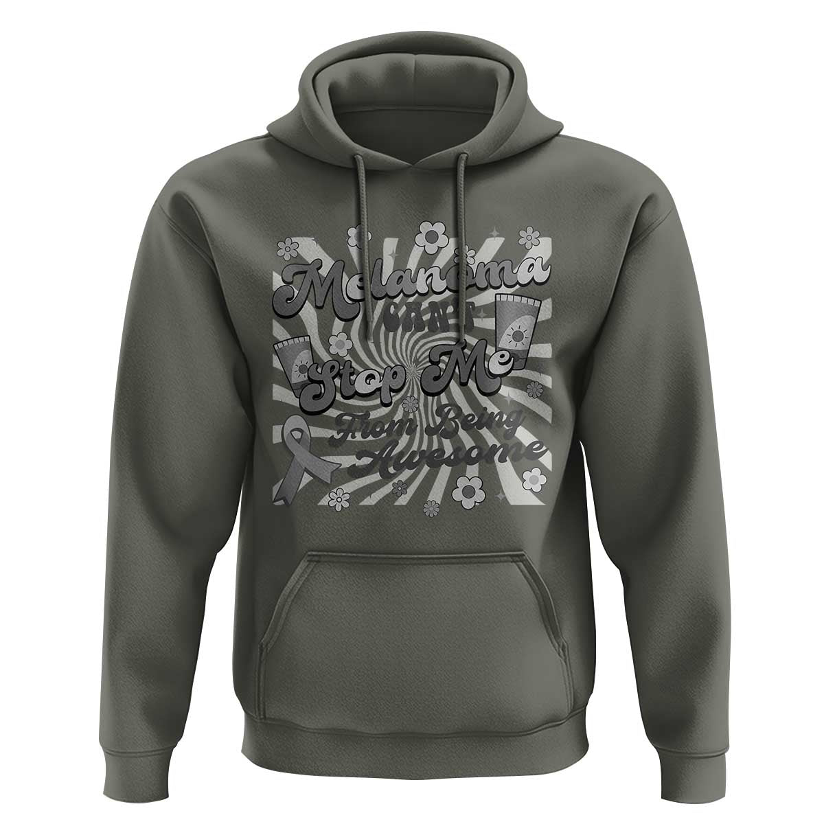 Melanoma Awareness Support Squad Hoodie Melanoma Can't Stop Me
