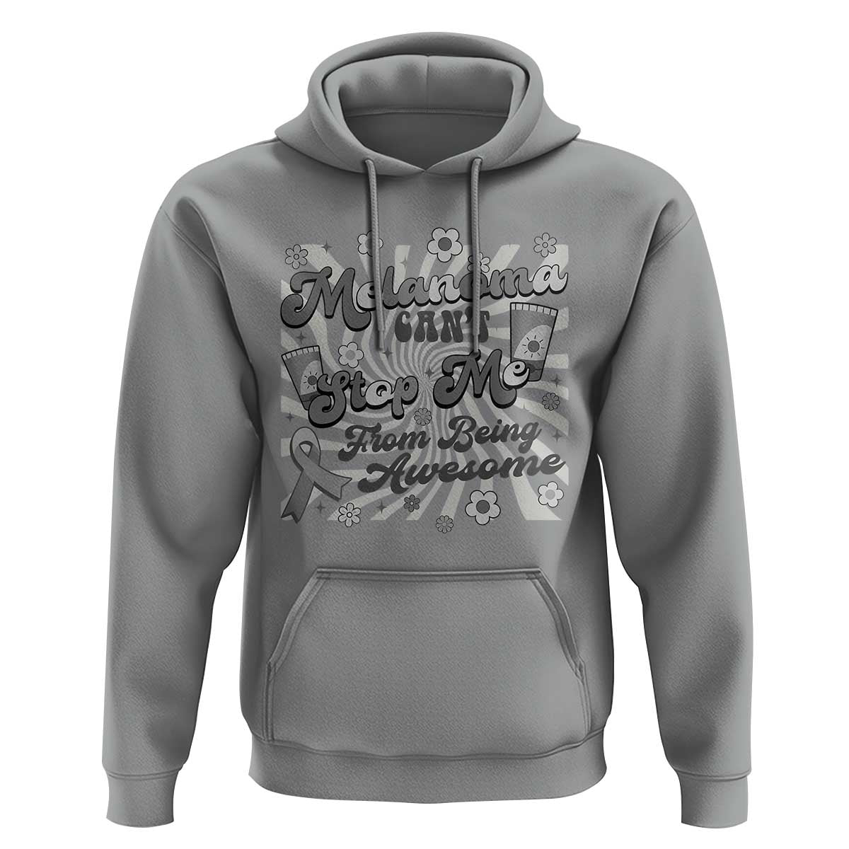 Melanoma Awareness Support Squad Hoodie Melanoma Can't Stop Me