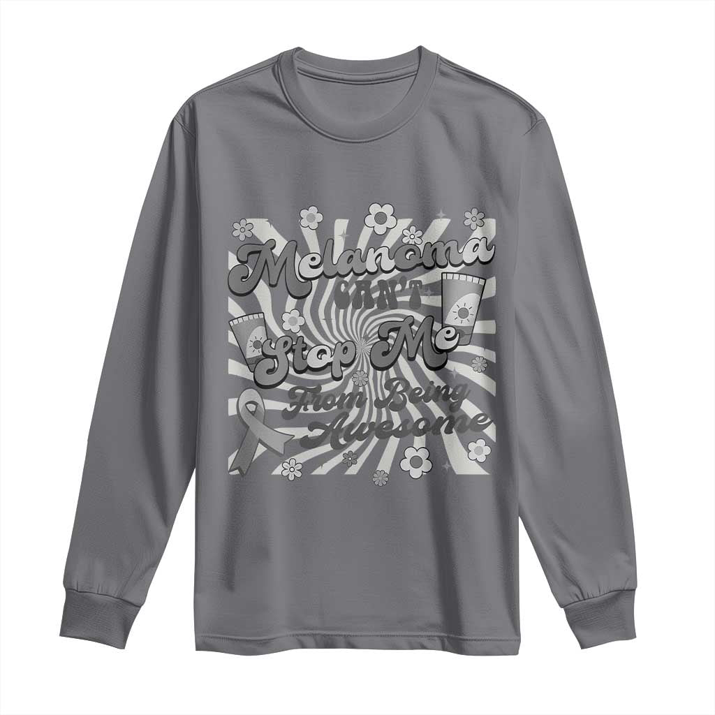 Melanoma Awareness Support Squad Long Sleeve Shirt Melanoma Can't Stop Me
