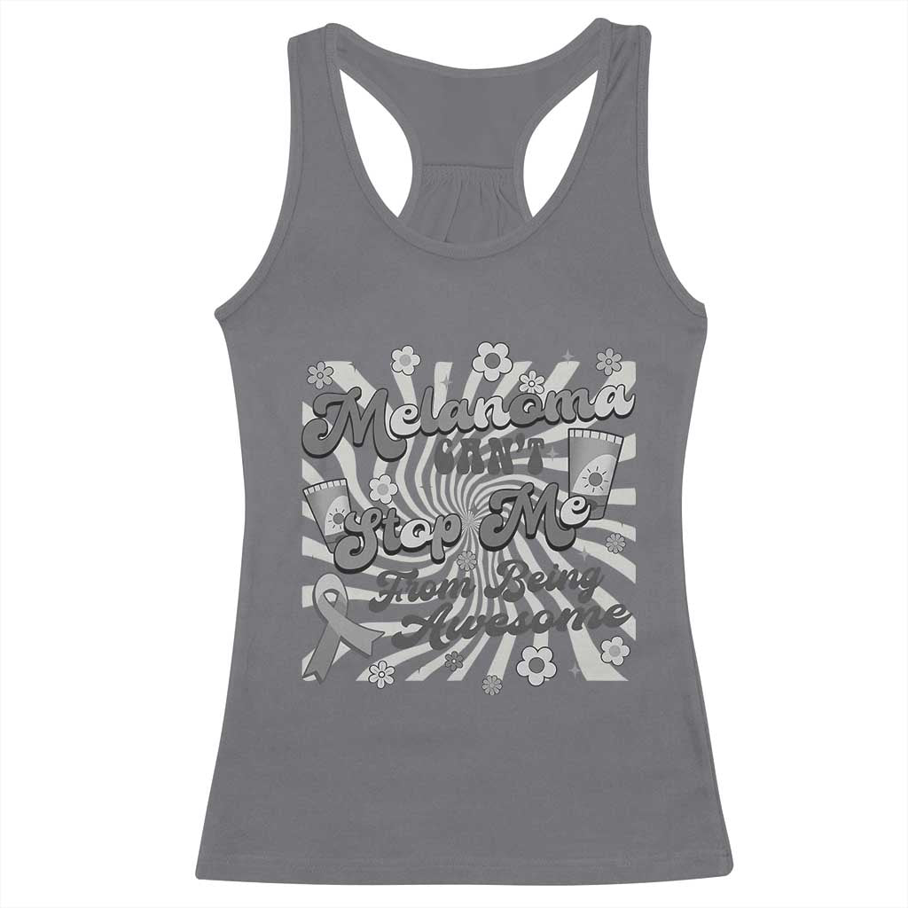 Melanoma Awareness Support Squad Racerback Tank Top Melanoma Can't Stop Me