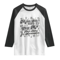 Melanoma Awareness Support Squad Raglan Shirt Melanoma Can't Stop Me
