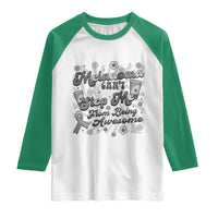 Melanoma Awareness Support Squad Raglan Shirt Melanoma Can't Stop Me