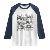 Melanoma Awareness Support Squad Raglan Shirt Melanoma Can't Stop Me