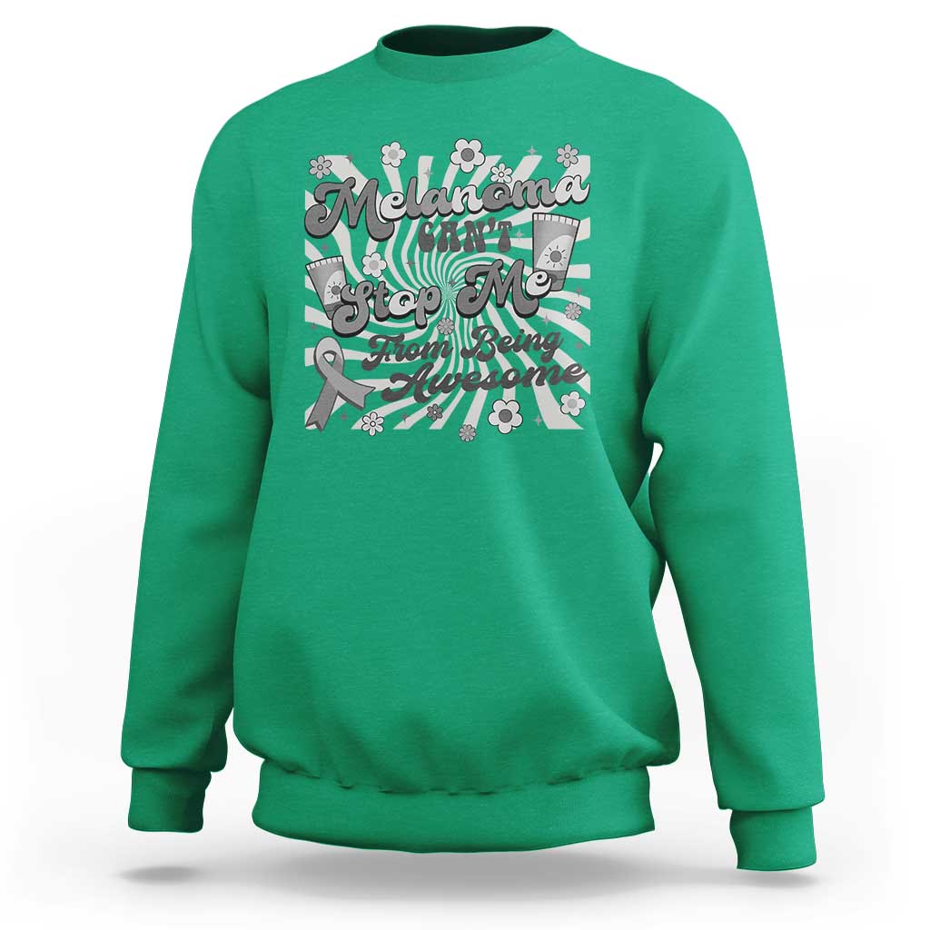 Melanoma Awareness Support Squad Sweatshirt Melanoma Can't Stop Me