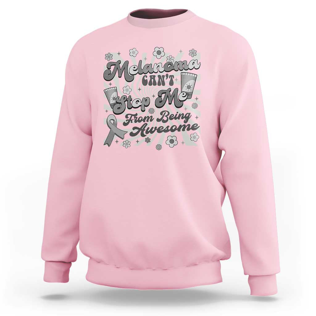 Melanoma Awareness Support Squad Sweatshirt Melanoma Can't Stop Me
