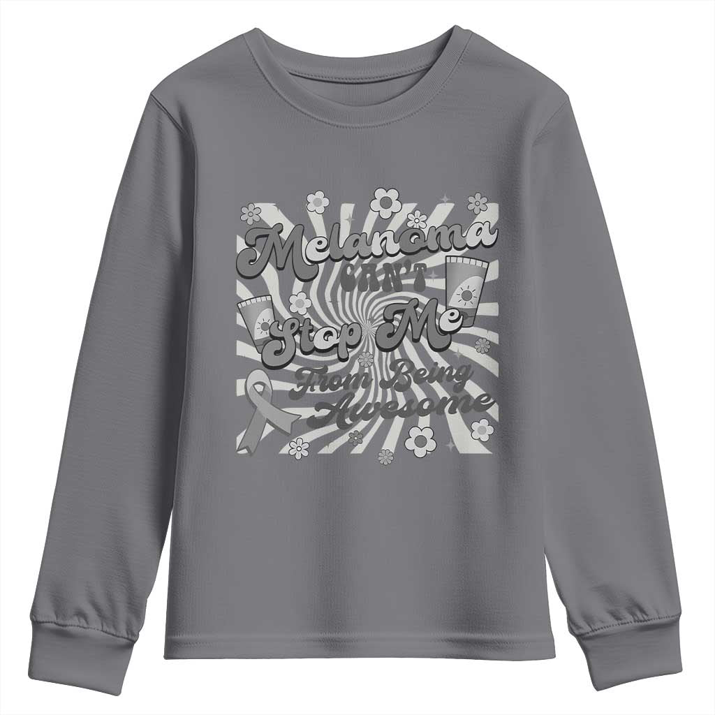 Melanoma Awareness Support Squad Youth Sweatshirt Melanoma Can't Stop Me