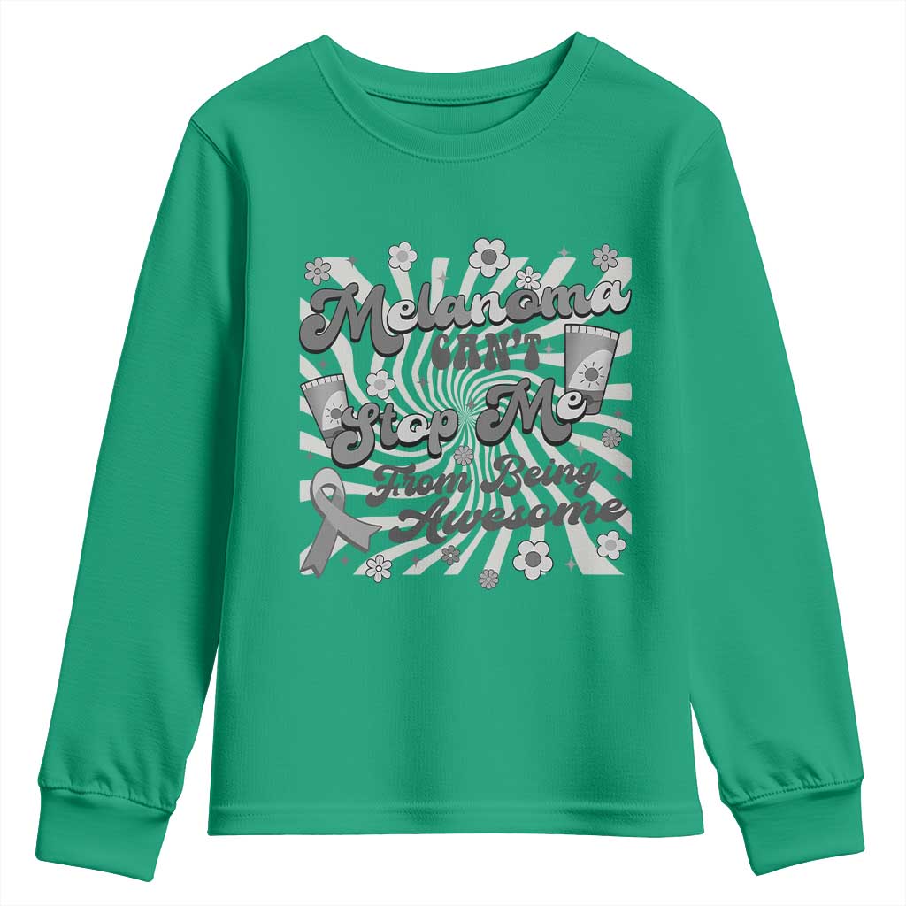 Melanoma Awareness Support Squad Youth Sweatshirt Melanoma Can't Stop Me