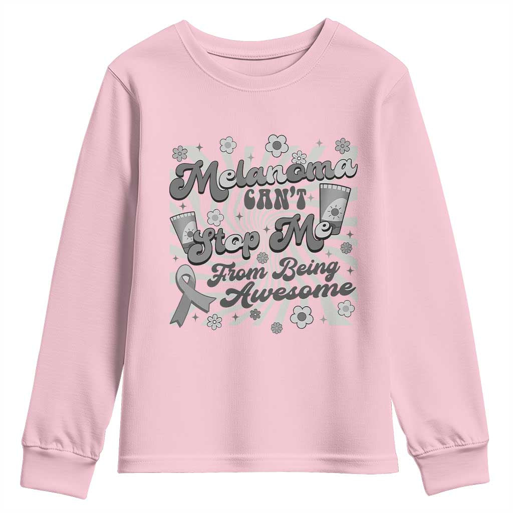 Melanoma Awareness Support Squad Youth Sweatshirt Melanoma Can't Stop Me