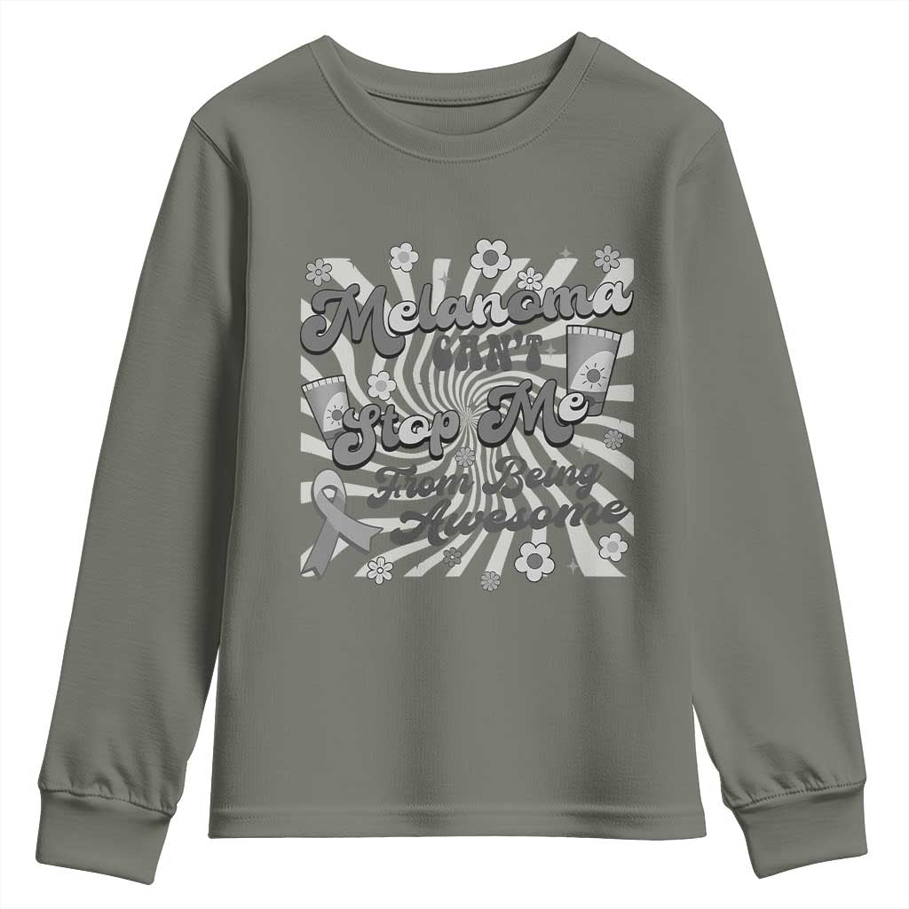 Melanoma Awareness Support Squad Youth Sweatshirt Melanoma Can't Stop Me