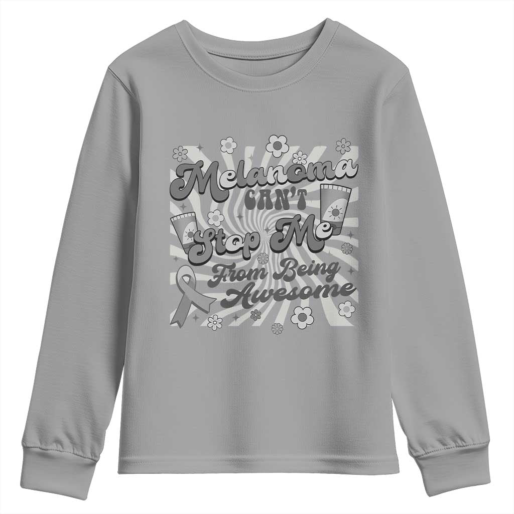 Melanoma Awareness Support Squad Youth Sweatshirt Melanoma Can't Stop Me