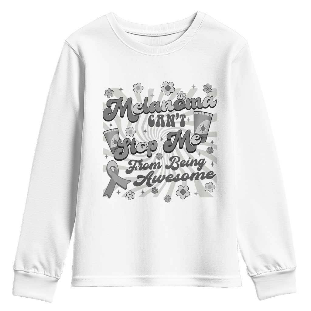 Melanoma Awareness Support Squad Youth Sweatshirt Melanoma Can't Stop Me