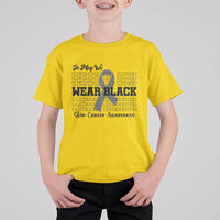 Skin Cancer Awareness Month T Shirt For Kid In May We Wear Black