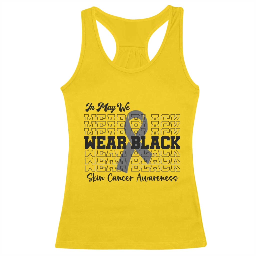 Skin Cancer Awareness Month Racerback Tank Top In May We Wear Black