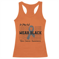 Skin Cancer Awareness Month Racerback Tank Top In May We Wear Black