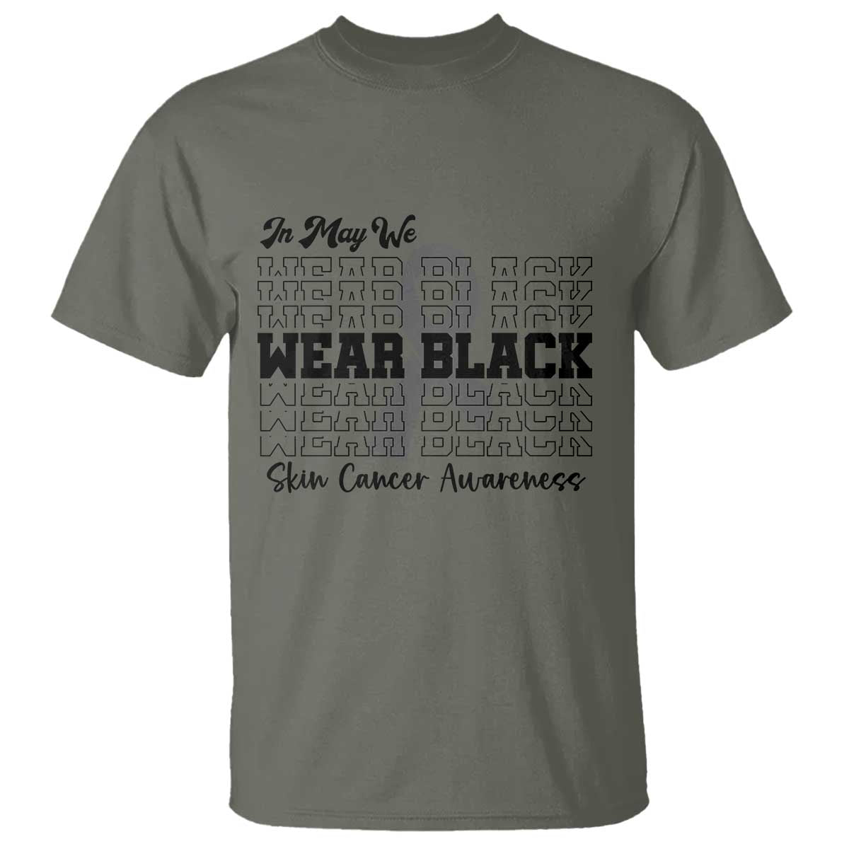 Skin Cancer Awareness Month T Shirt In May We Wear Black