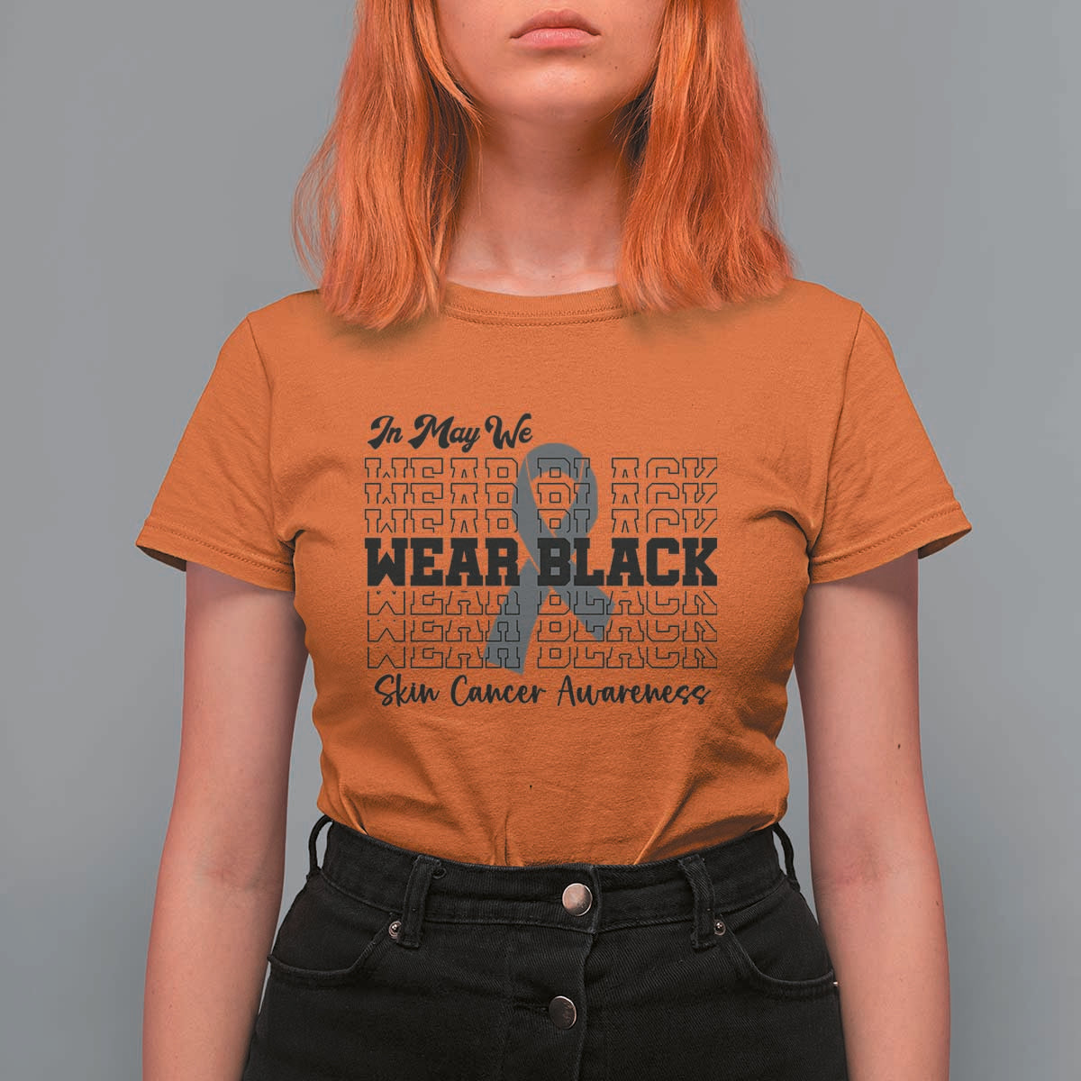 Skin Cancer Awareness Month T Shirt For Women In May We Wear Black