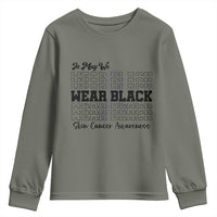 Skin Cancer Awareness Month Youth Sweatshirt In May We Wear Black