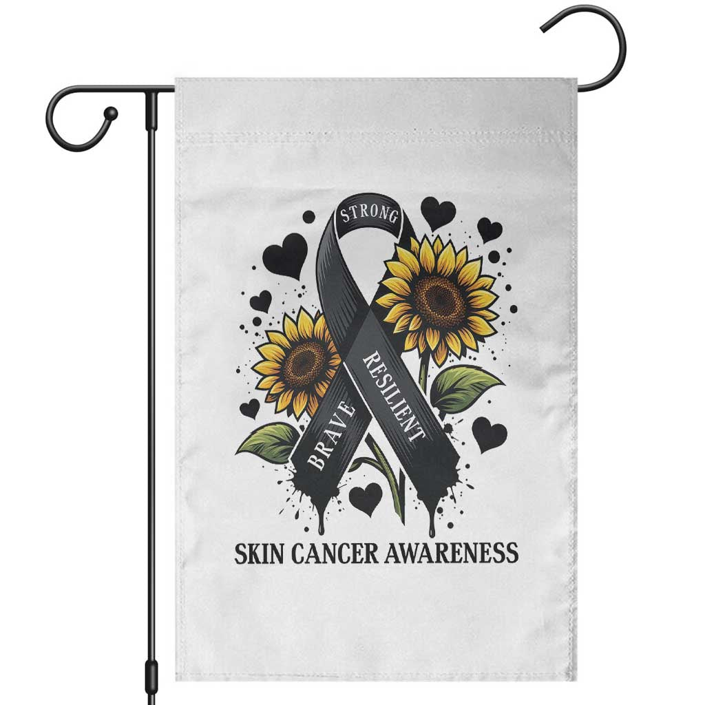 Sunflower Skin Cancer Awareness Garden Flag Brave Strong Resilient