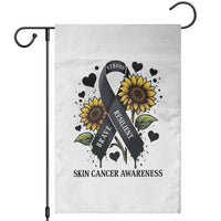 Sunflower Skin Cancer Awareness Garden Flag Brave Strong Resilient