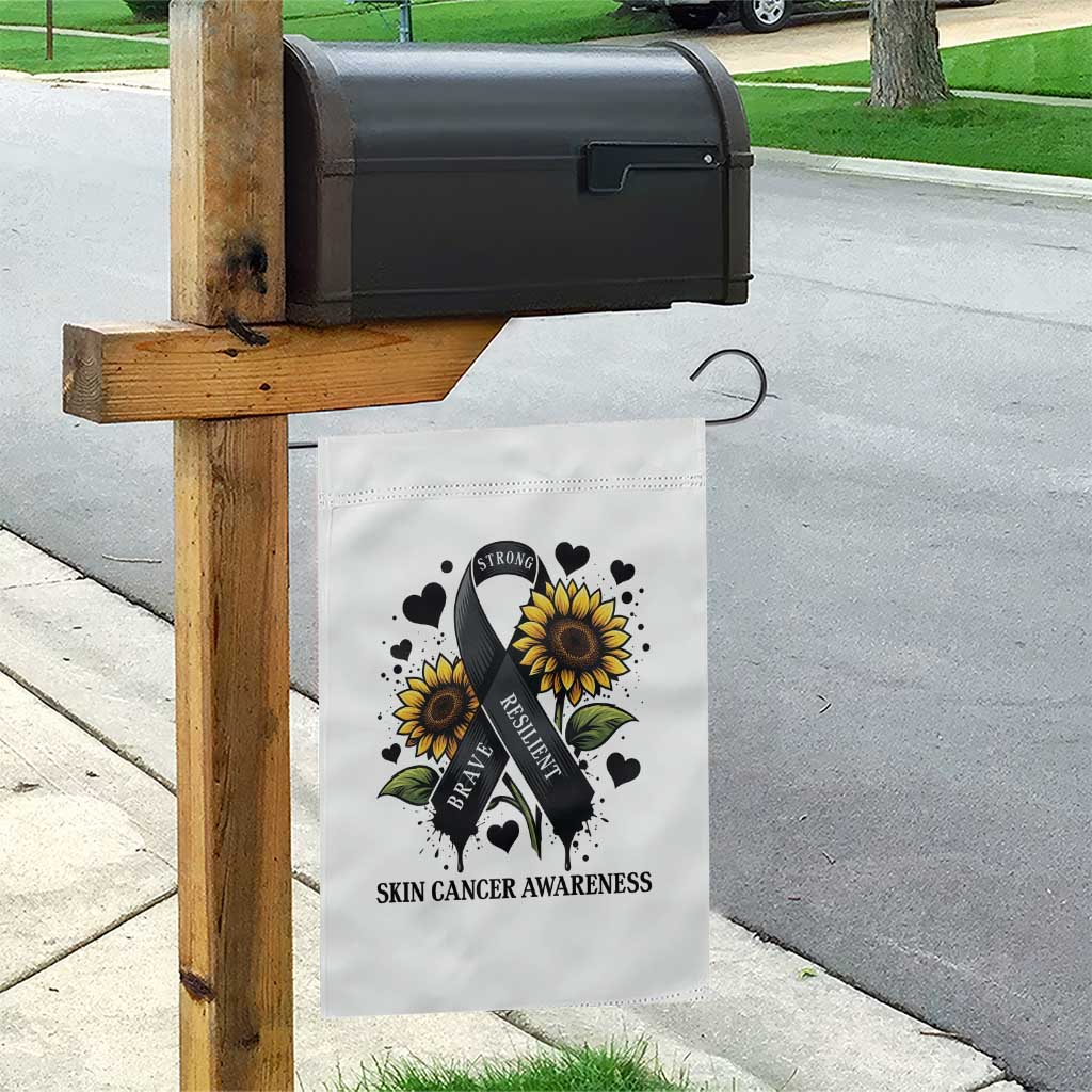 Sunflower Skin Cancer Awareness Garden Flag Brave Strong Resilient