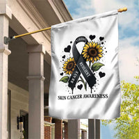Sunflower Skin Cancer Awareness Garden Flag Brave Strong Resilient
