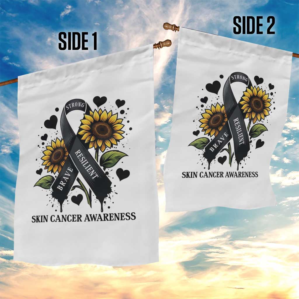 Sunflower Skin Cancer Awareness Garden Flag Brave Strong Resilient