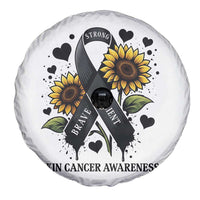 Sunflower Skin Cancer Awareness Spare Tire Cover Brave Strong Resilient