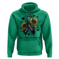 Sunflower Skin Cancer Awareness Hoodie Brave Strong Resilient
