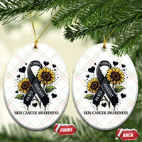 Sunflower Skin Cancer Awareness Ceramic Ornament Brave Strong Resilient
