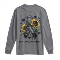 Sunflower Skin Cancer Awareness Long Sleeve Shirt Brave Strong Resilient
