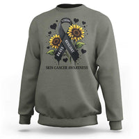 Sunflower Skin Cancer Awareness Sweatshirt Brave Strong Resilient