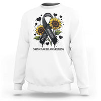 Sunflower Skin Cancer Awareness Sweatshirt Brave Strong Resilient