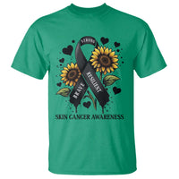 Sunflower Skin Cancer Awareness T Shirt Brave Strong Resilient