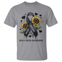 Sunflower Skin Cancer Awareness T Shirt Brave Strong Resilient