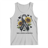 Sunflower Skin Cancer Awareness Tank Top Brave Strong Resilient