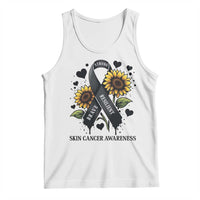 Sunflower Skin Cancer Awareness Tank Top Brave Strong Resilient