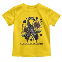 Sunflower Skin Cancer Awareness Toddler T Shirt Brave Strong Resilient