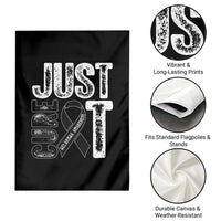 Skin Cancer Warrior Awareness Fighter Garden Flag Just Cure It