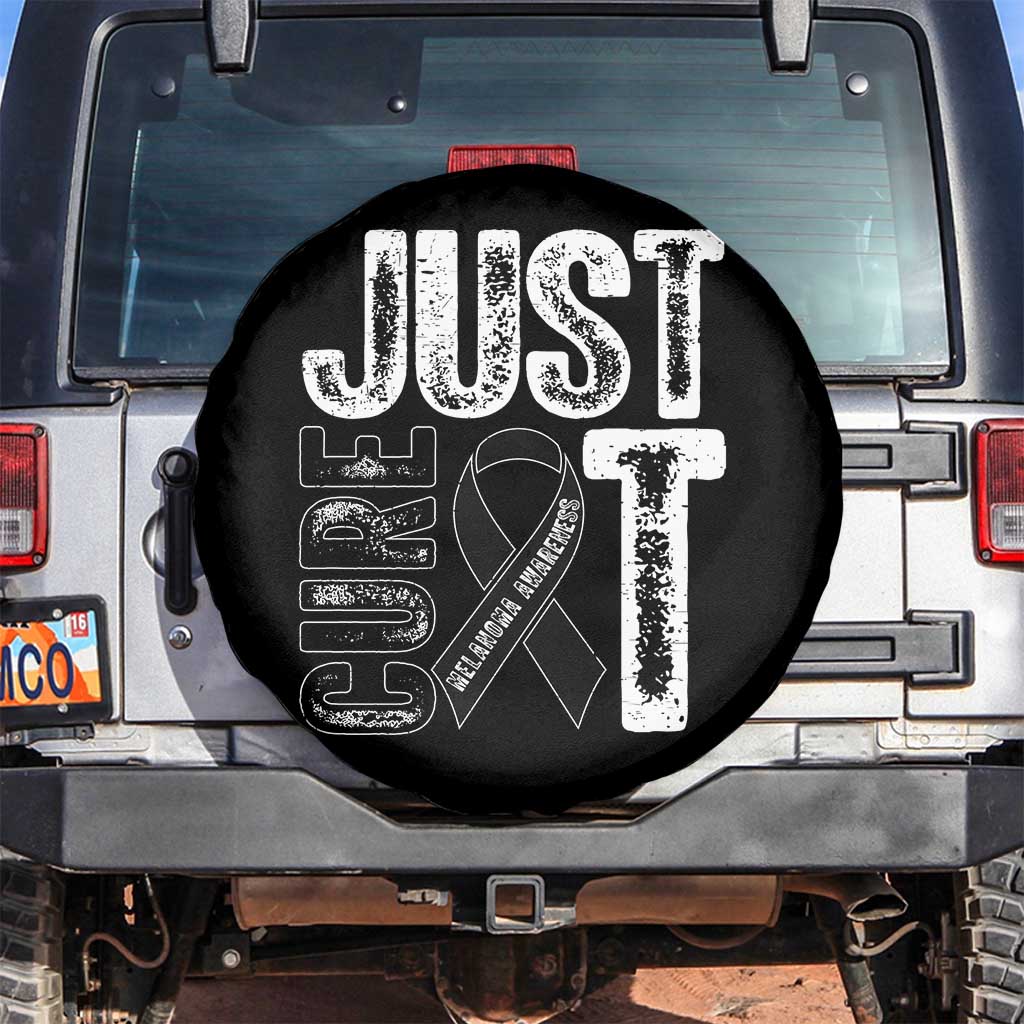 Skin Cancer Warrior Awareness Fighter Spare Tire Cover Just Cure It