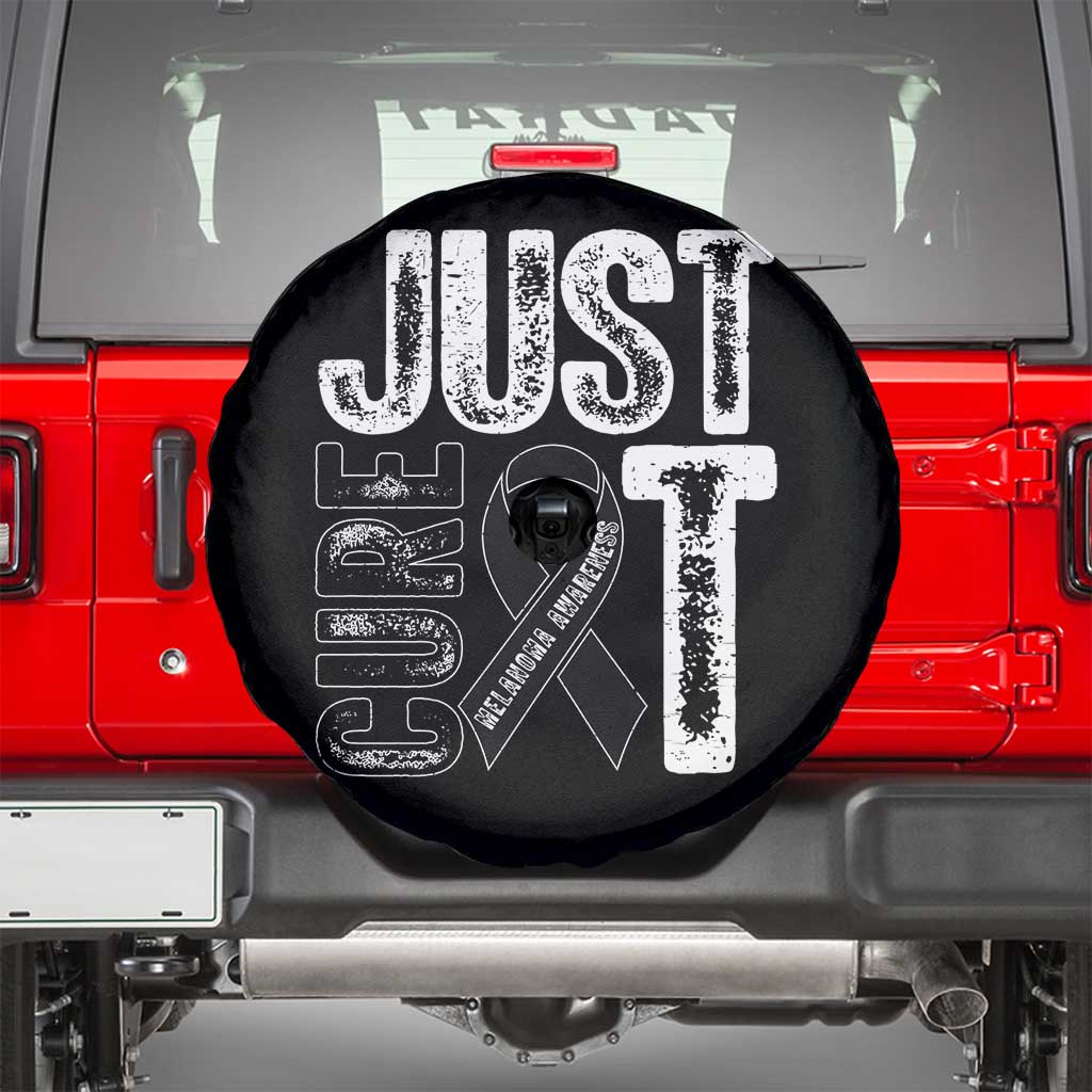 Skin Cancer Warrior Awareness Fighter Spare Tire Cover Just Cure It