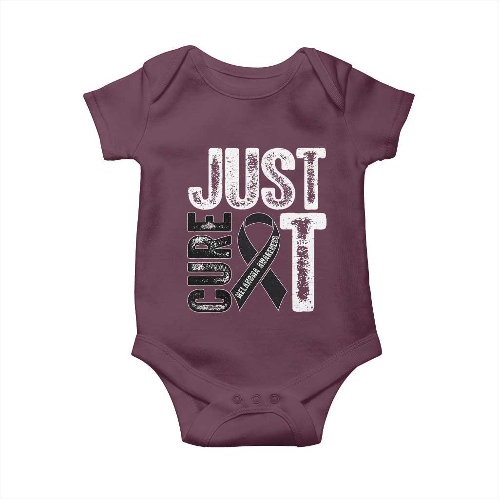 Skin Cancer Warrior Awareness Fighter Baby Onesie Just Cure It
